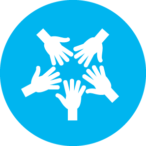 Hands pointing in